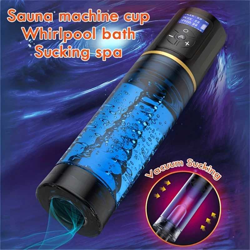 Automatic Vacuum Penis Enlargement Extend Pump with Suction Modes Men Sex Toys 10 Thrusting Rotating Quiet Penis Enlargement XJ250819