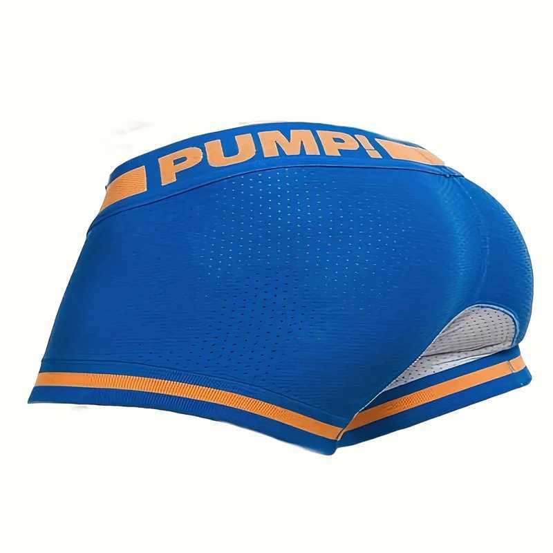 Sports Style PUMP Flat Leg Pants Perforated Mesh Breathable Hip Lifting Mens Four Cornered Pants W250819