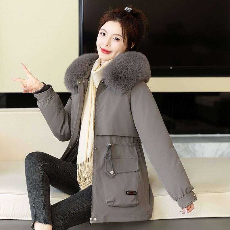 Women's Clothing new off season with detachable liner cotton padded jacket thick winter coat