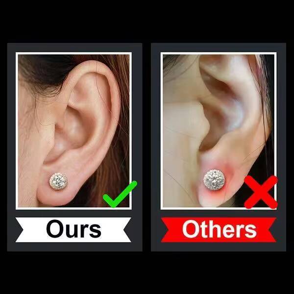 In stock Hip Hop Style 925 Sterling Silver Stud Earrings VVS Diamond Moissanite Gold Plated Iced Out with Luxury Gift Bag