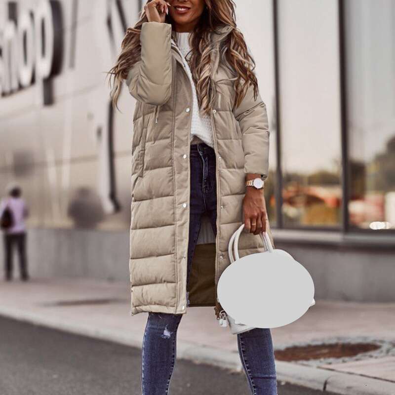 Clothing New Mid Length Casual Hooded Cotton Women's Jacket