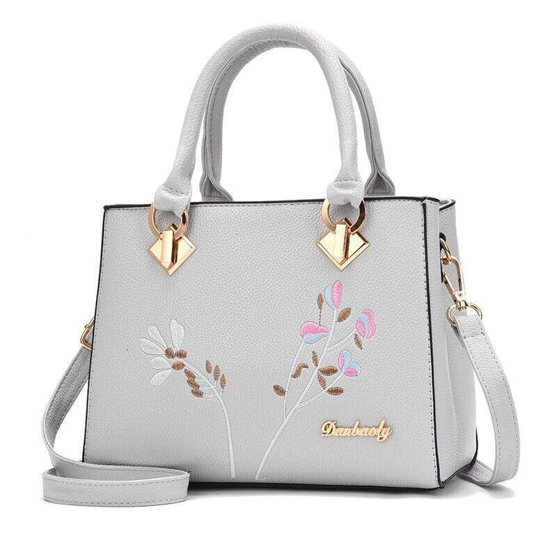 Shichen Bag Commuter Embroidered Women's 2023 New Fashion Handbag for Middle aged Mom's Bag Can Be One Shoulder