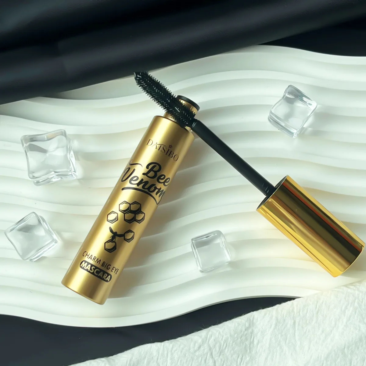 5D Black Mascara Thickening Lengthening Curling Waterproof Liquid Fiber Mascara Makeup Silky Lash Bee Venom Eye Cosmetic 250818