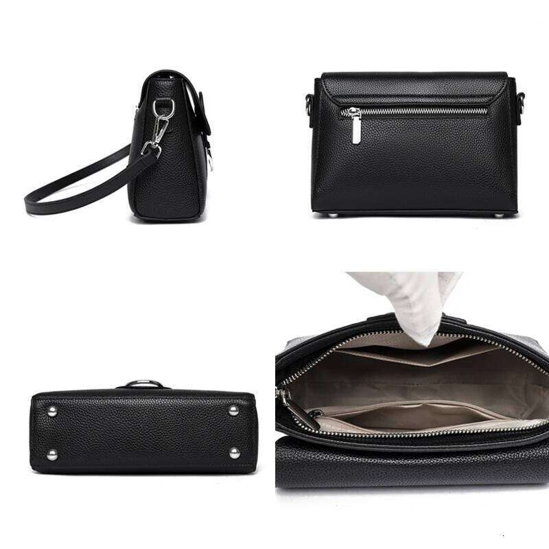 Brand Genuine Handbag Women Fashion High Quality Solid Color Cow Leather Shoulder Crossbody Bag Female Tote Bags