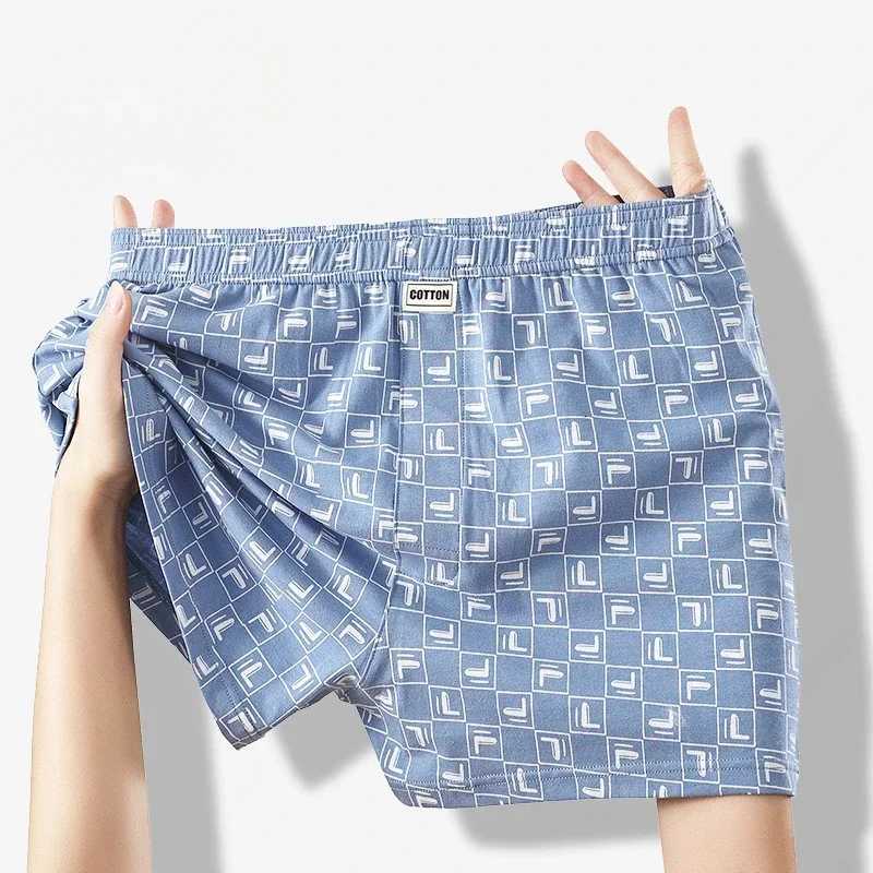 Mens Aro Pants Underwear Fashion Plaid Boxers Cotton Loose Thin Breathable Pants U Convex Pouch Home Pajamas Underpants JLB6369 W250819