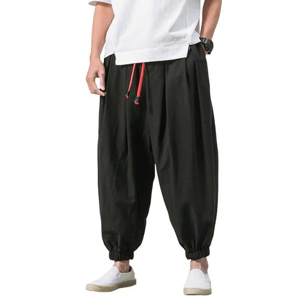 2024 New Fashion Drawstring Pants Mens Baggy Jogging Pants Japanese Men Wide Leg Pants Male Casual Loose Trousers W250819