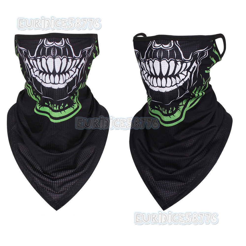 Outdoor Motorcycle New Product Digital Printed Mask Riding Ear Hanging Triangle Scarf Sun Protection Scarf Mask Magic Headscarf H250819