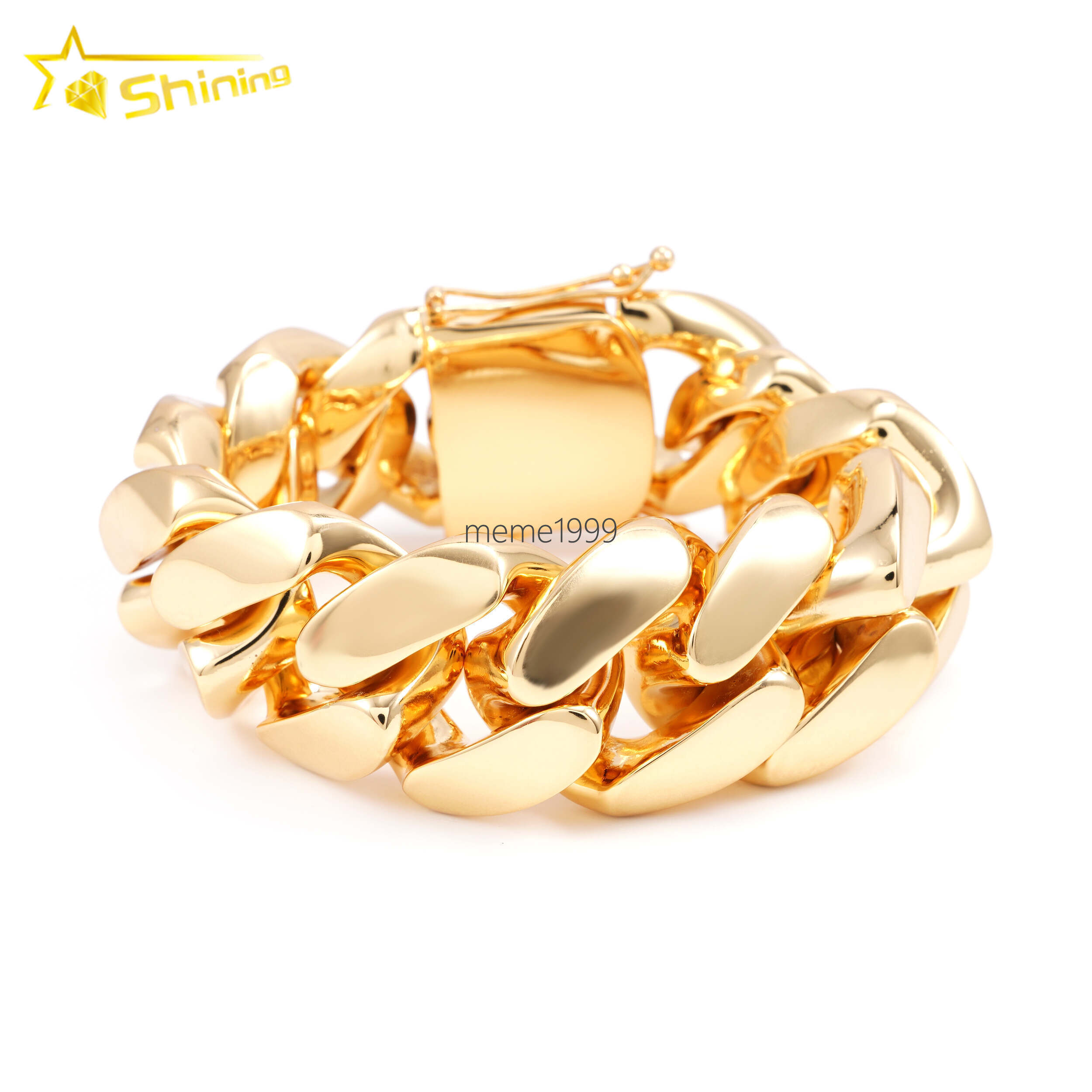 Hip Hop Jewelry Fashion Luxury and Heavy Necklace Super Big Cuban Necklace Cuban Bracelet Miami Cuban Link Bracelet