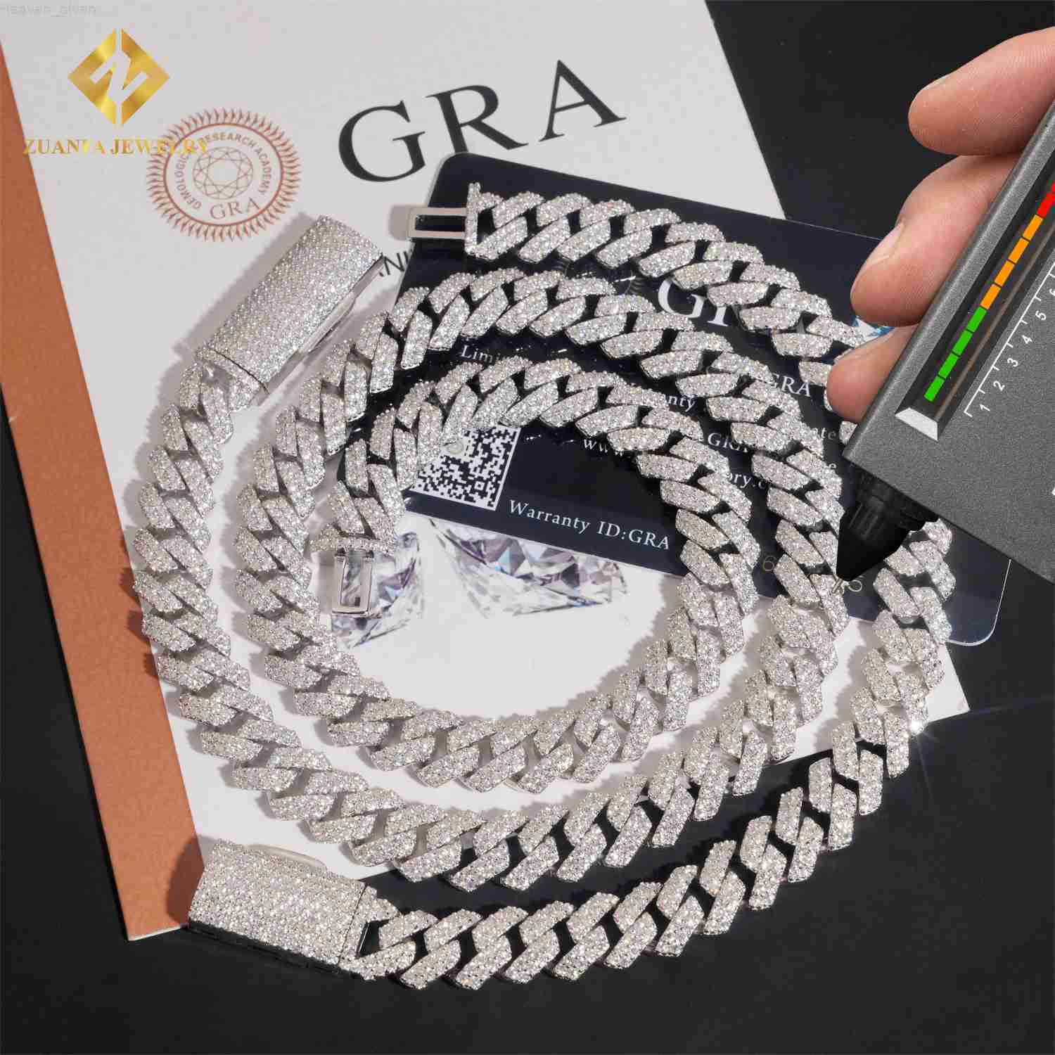 Sale Promotion 10mm Fine Men Jewelry Iced Out Diamond Cuban Link Chain Hip Hop Jewelry VVS Moissanite Bracelet Necklace