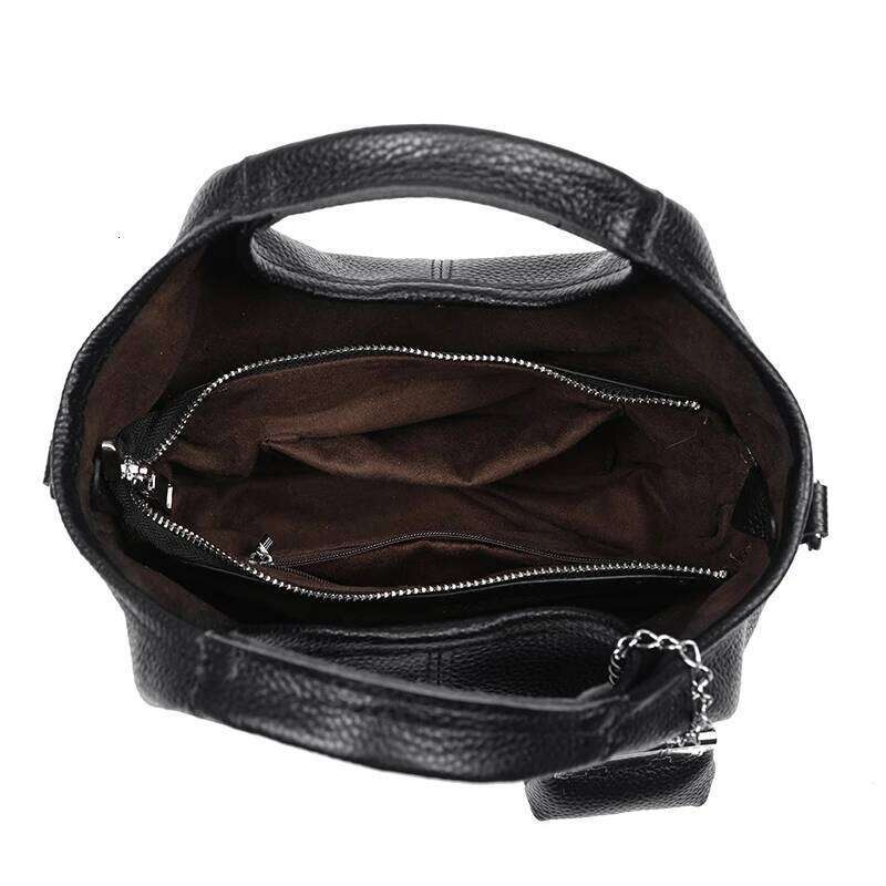 Women S Cowhide Shoulder Designer Brand Handbag Large Capacity Letter Clutch Ladies Casual Commuter Tote Bag