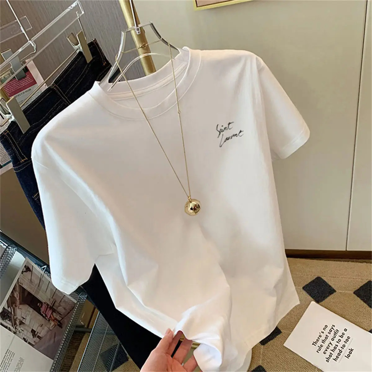 Oversize shortsleeved tshirt womens and mens summer 2025 n trendy loose lazy unique chic top 250819