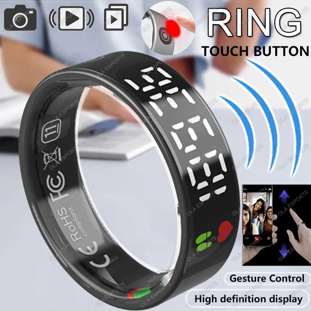 5 Smart Ring with Display Screen and Touch Health Manager Gesture Control Wireless Charging Waterproof for Men and Women New W250819