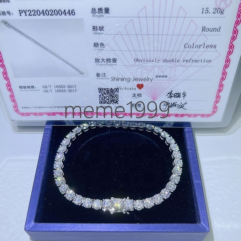 Ready to Ship 5mm 50 Points Hip Hop 10k Gold Moissanite Tennis Bracelet