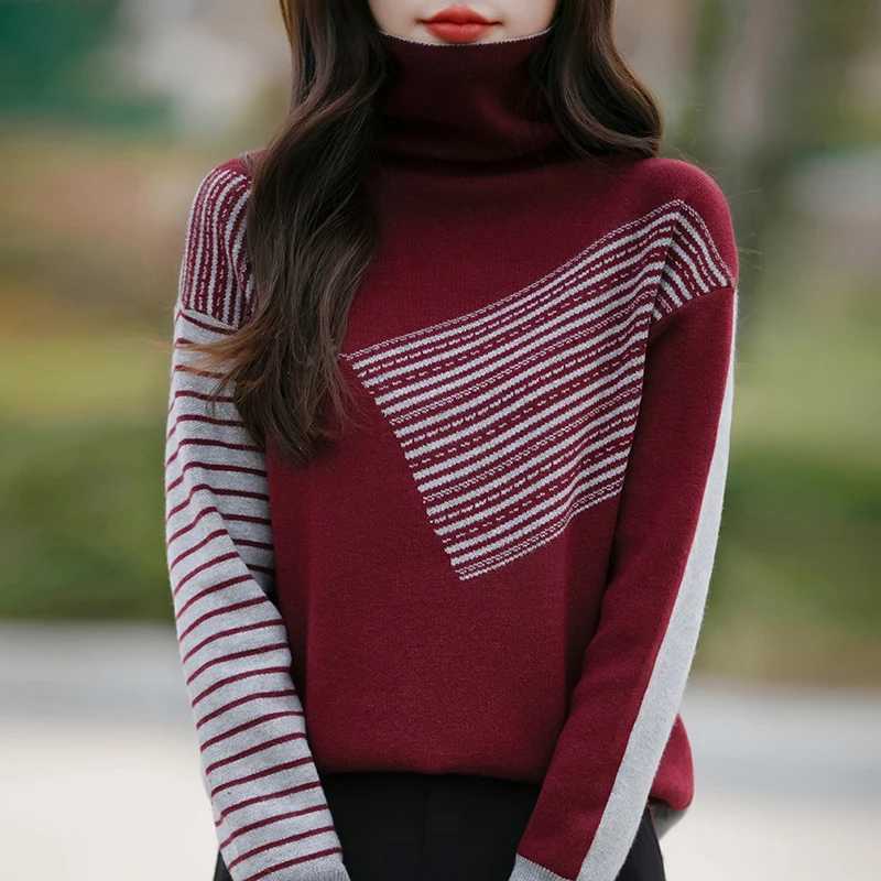 2024 Autumn and Winter Turtleneck Cashmere Sweaters Women Long Sleeve Cashmere Sweaters Women XJ250819