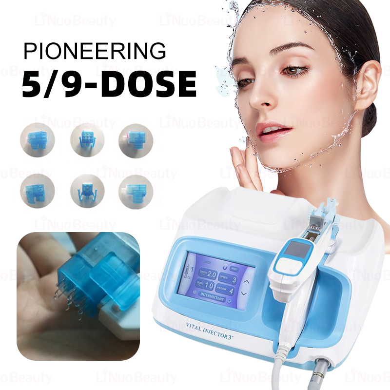 Meso Injector Vacuum RF Mesogun 5/9 Dose Nano-Microcrystals U225 Injector 3 Skin Rejuvenation Machine Hyaluronic Acid Tightening