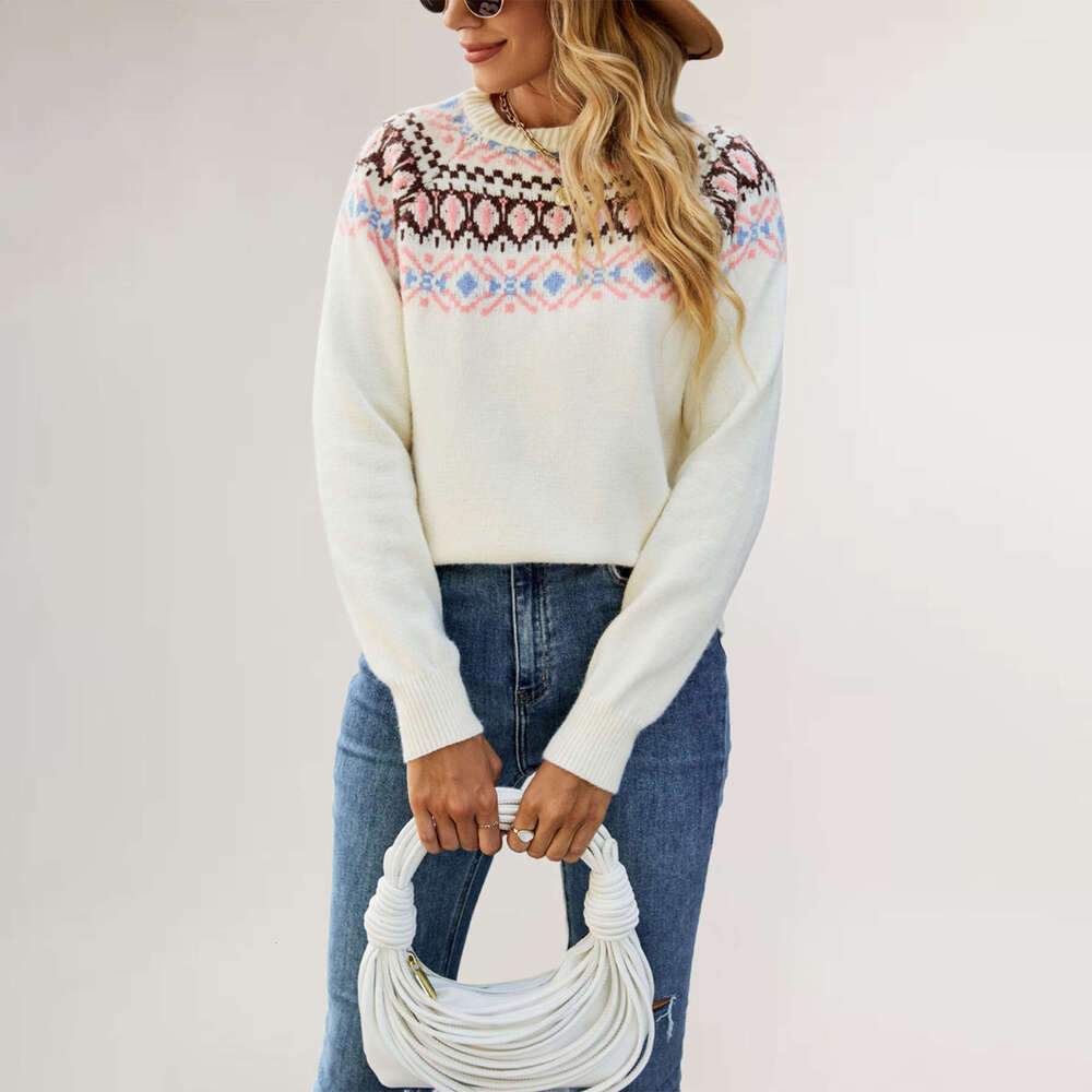 Winter New Wool Knitted Sweater Loose Pullover Women's Fashion B5