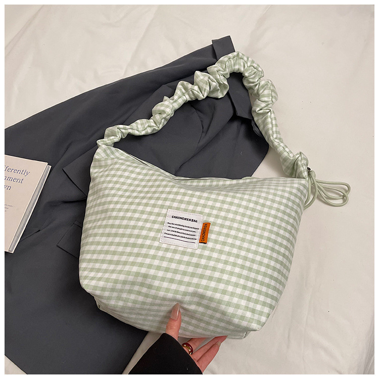 2025 Autumn Cloud Bag Women's Shoulder Bag New Canvas Bag Large Capacity Jingyun Leisure Dumpling Bag Crossbody Bag Women's Crossbody Bag De