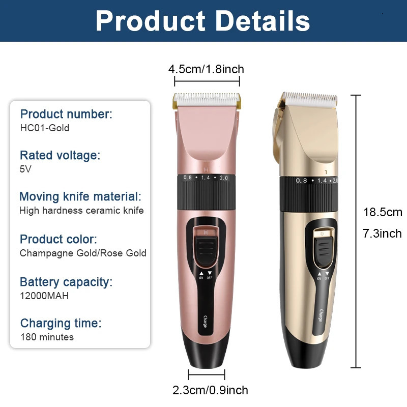 Dog Hair Clippers Electrical Pet Dog Clipper Grooming Trimmer Set For Cat Rabbit Cordless USB Rechargeable Pet Shaving Machine 250813