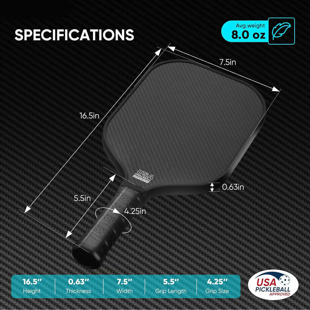 3K Full Fiber Pickleball Integrated Graphite Carbon Honeycomb Board Outdoor Sports Beach Paddle