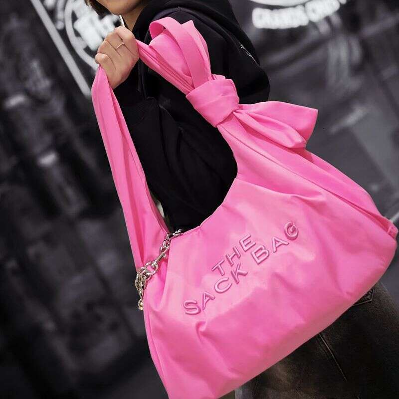 Ins Network Celebrity Same Sweet Spicy Bowknot Shoulder Armpit Large Capacity Women's Bag 2025 Spring Summer New Fashion Hundred And One