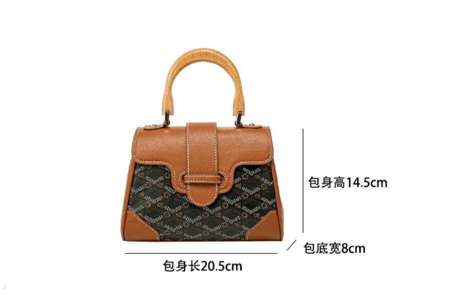 Designer Bags Fashion brand Popular Classic Printing Pattern Newly Trendy Bamboo handle Genuine leather with old patterns women Shoulder crossbody han