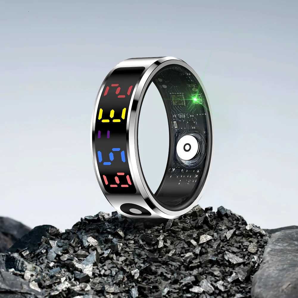 12 Smart Ring with Display Screen Touch Health Manager Wireless Charging Fitness Sleep Monitor 5 ATM Waterproof for Men Women W250819
