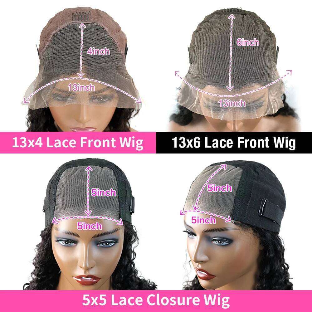 13X6 Frontal 100% Raw Human Straight Front 30 40 Inch 5X5 HD Closure Wig 250% Lace Wigs Full Hair