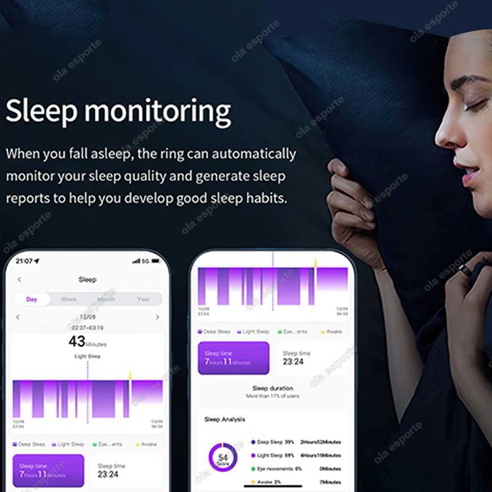 New LED Display Screen Smart Ring 5ATM Waterproof Bluetooth Gesture Control Health Real-time Heart Rate Monitor ring for Men and Women W250819