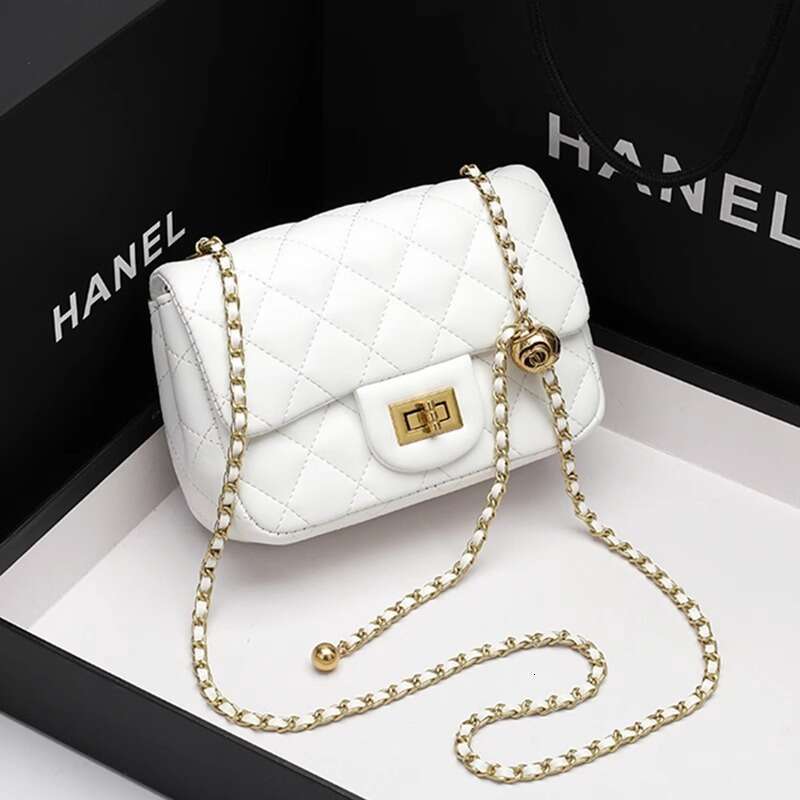 TikTok Live New 2025 Gold Ball Quilted Crossbody Simple Versatile Chain Mini Shoulder Small Square Bag for Women