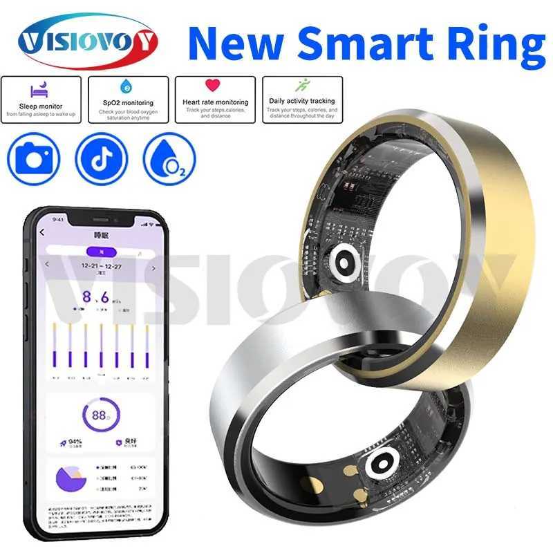 2025 New Smart Ring 5ATM Waterproof For Samsung For iPhone Ring Men Women 24H Health Monitor Gesture Control Multi-sport Function W250819