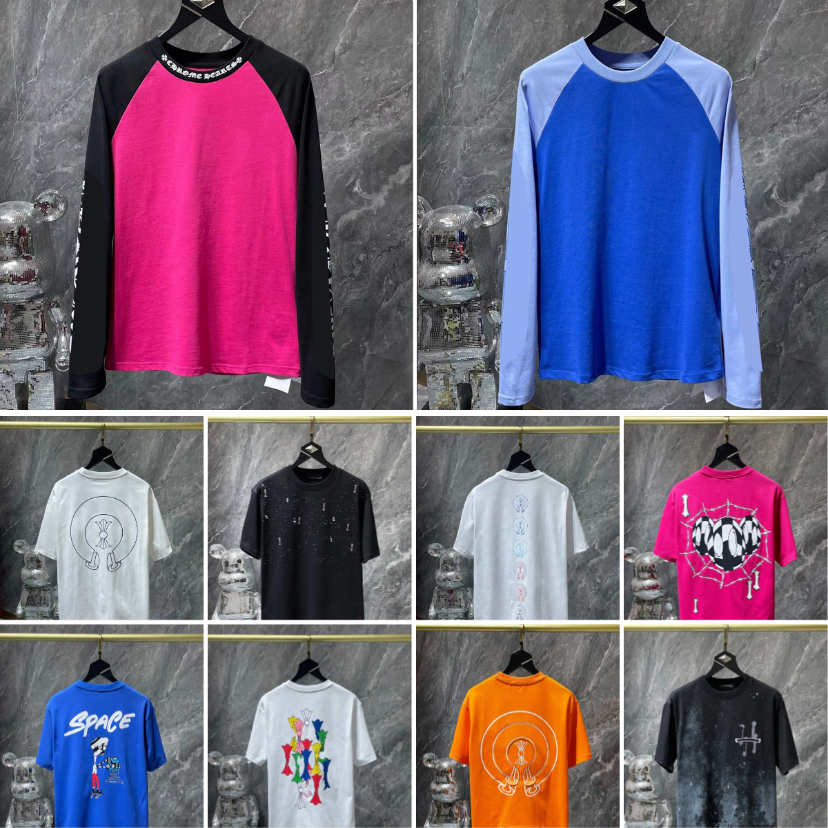 Chrome T-Shirt Designer T Shirt Fashion Mens Womens Shirts Loose Oversize Printed Tshirt Casual Cross CH Tees Summer Luxury Cotton Short Sleeve High Street Clothing