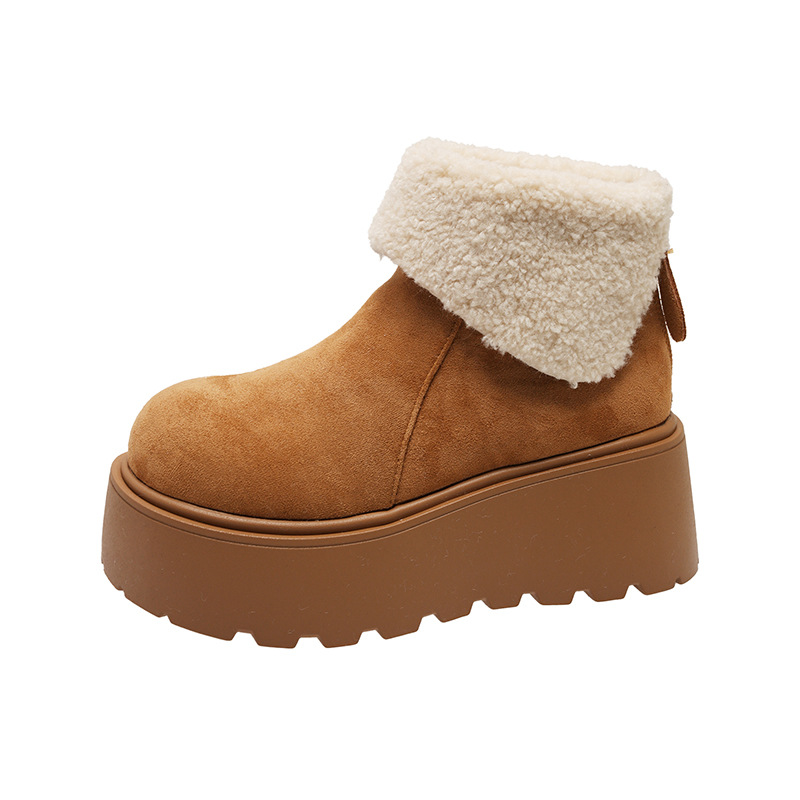 new Free delivery designer woman cotton boots Snow boots with plush fashionable and comfortable simple and warm boots