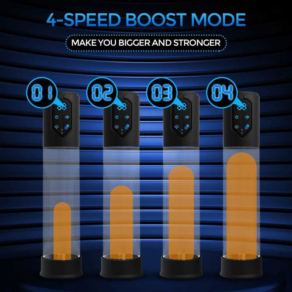 HESKS IPX78 Penis Pump for Enlargement Electric Vacuum Pump with 7 Suction Levels Waterproof Sex Toy Masturbators for Men XJ250819