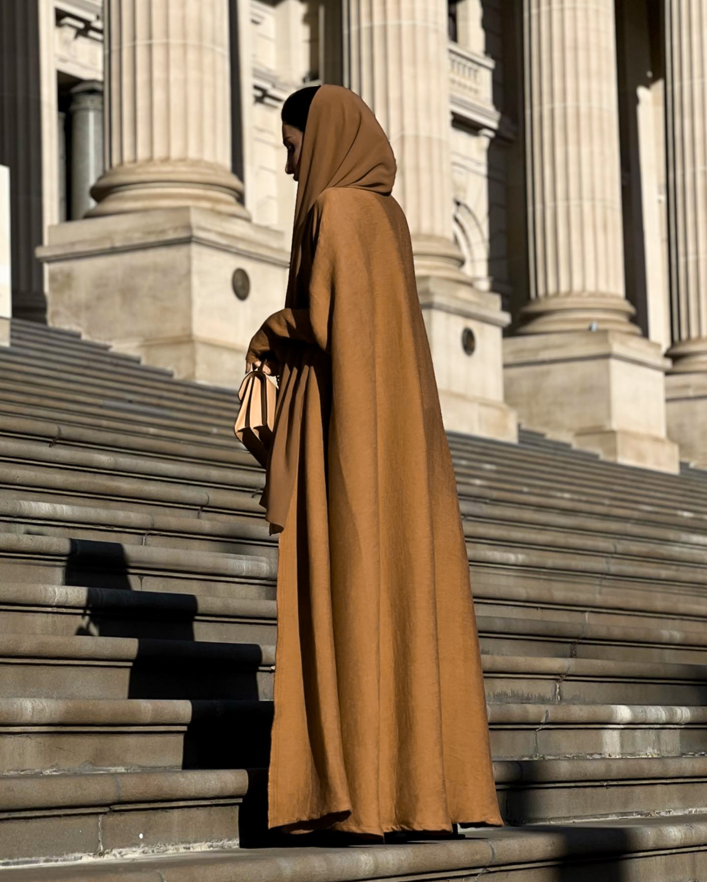 Long robe coat Ethnic Clothing The Middle Eastern printed pleated robe coat is elegant in Arab style 25309