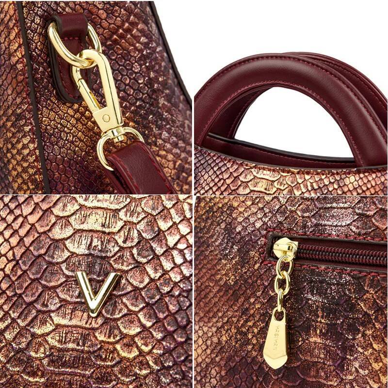 Womens 2023 Designer Crocodile Pattern Shoulder PU Leather Brand Woman Crossbody Casual Handbag Bright Colour Bag