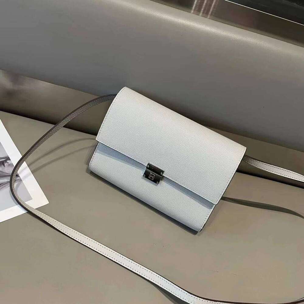 Fashion Palmprint Genuine Leather Small Square Bag High Quality Versatile Single Shoulder Crossbody Bags For Women