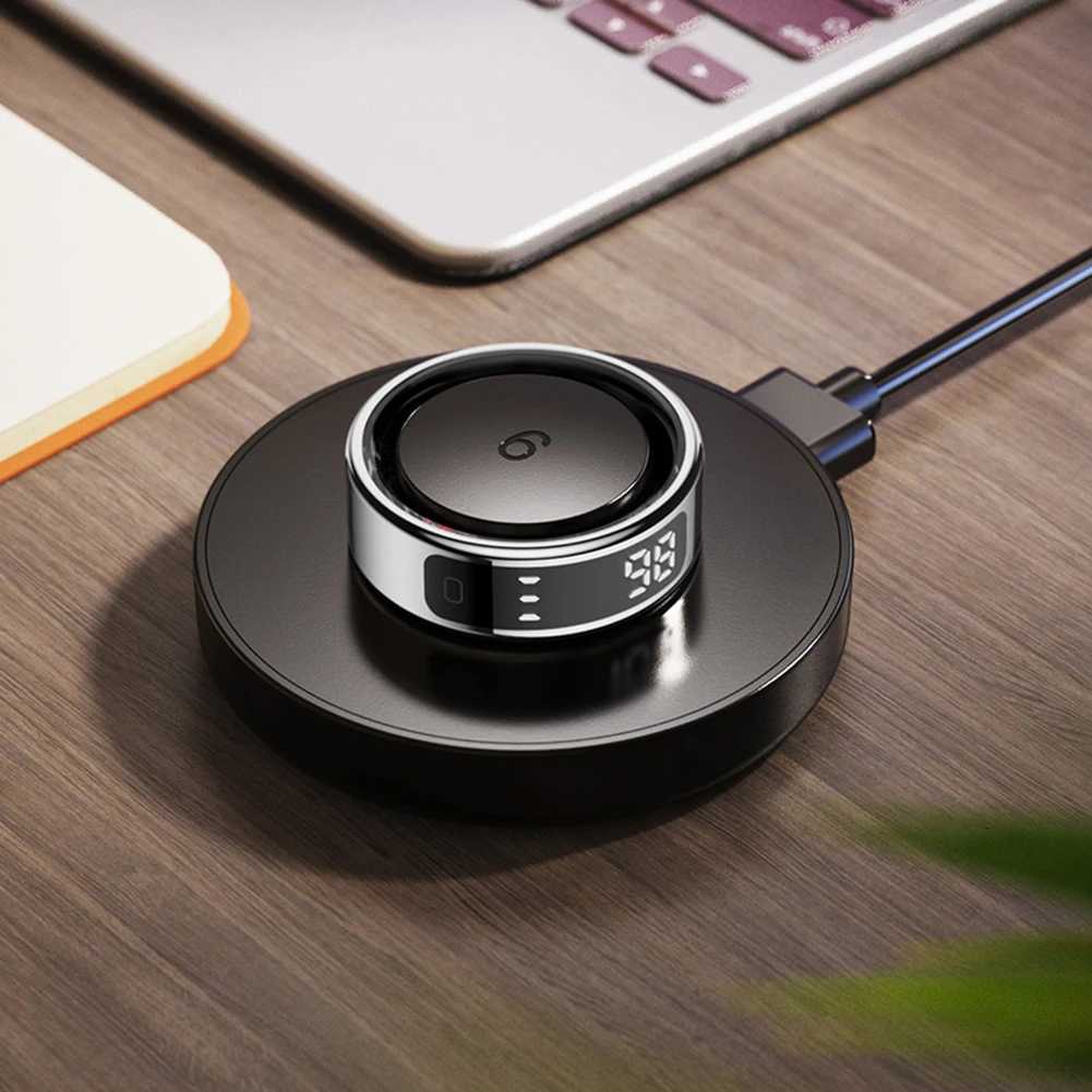 11 Smart Ring for Men Women Wireless Charging Ring BT 5.2 Display Screen/Touch Health Manager Wireless Charging Fitness Monitor W250819