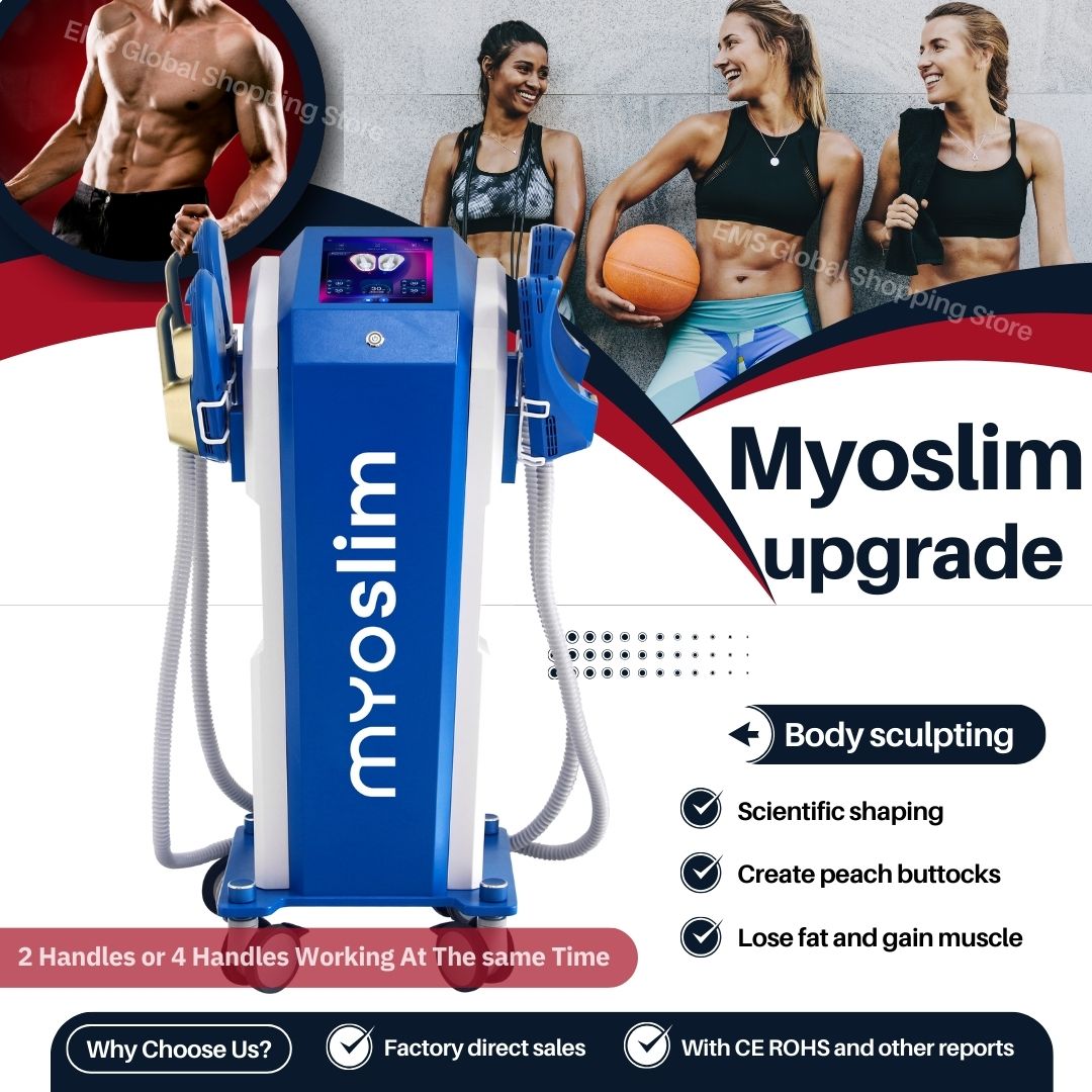 EMS Body Muscle Stimulator Machine Myoslim Professional Weight Loss Equipment For Burn Fat Build Abs Tone Buttocks and Improve Body Shape For Men and 