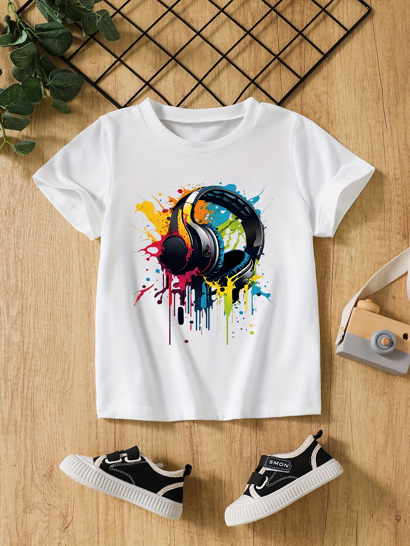 T-shirts Boys' Breathable Short-Sleeve Tee Set - Game Console Print Collection