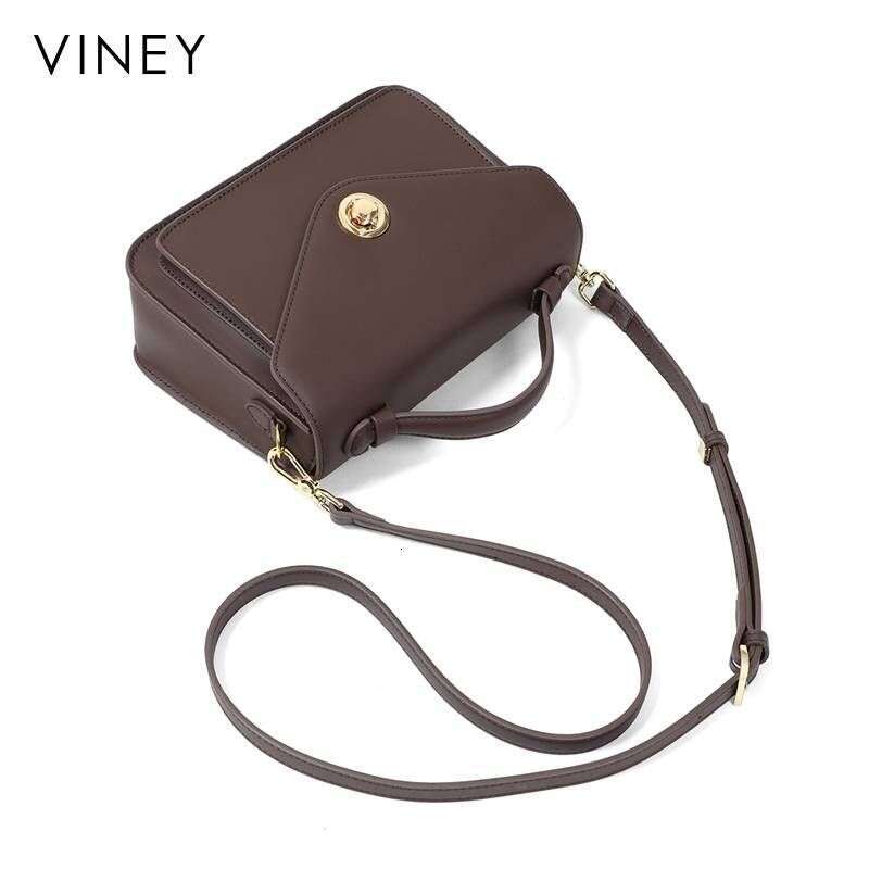 VINEY Women 2025 New Women's Messenger Genuine Leather Commuter Bag High-end Versatile Shoulder Handbag