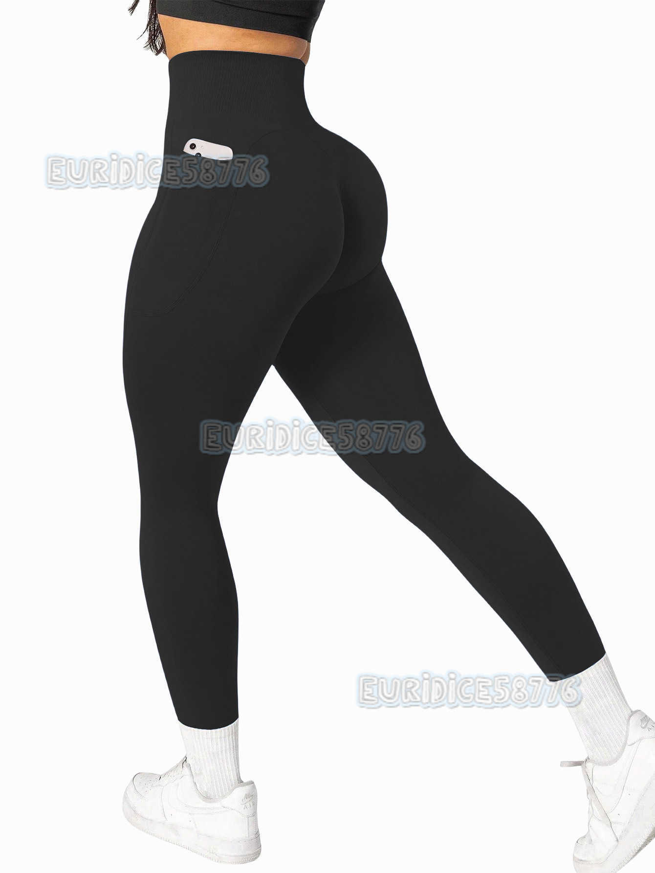 New Solid Color Yoga Pants Naked Feel Pocket Pants Running Cycling Sports Fitness Hip Lift Yoga Long Pants for Women H250819
