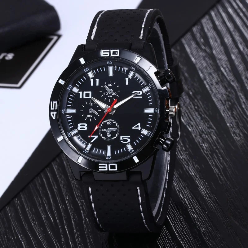 Kegllect Men Quartz Watch Silicone Strap Business Fashion Watches 250819