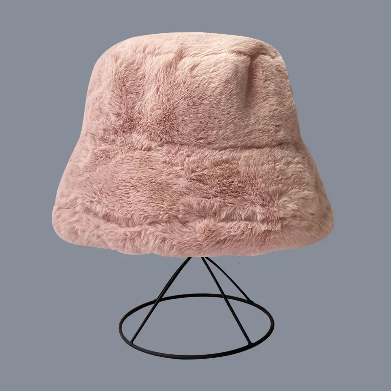 Women Thicken Flat Top Bucket-Hat Large Size Bucket Cap Winter Cold Proof Warm Keeping Caps for Women Hat Outdoor Fisherman-Caps 250819