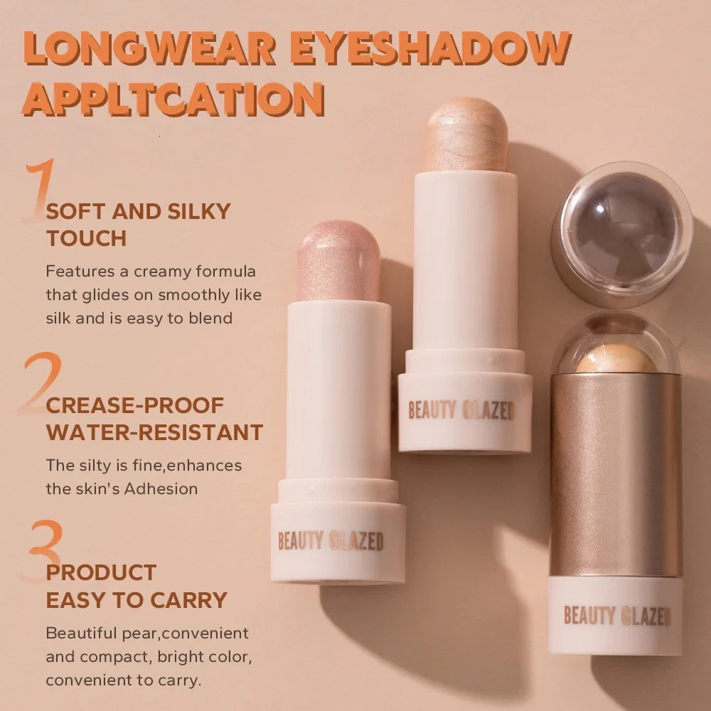 Beauty Glazed 3 Colors Highlighter Contour Stick Soft Smooth Naturally Shimmer Contour Bronzer Face Makeup 250811