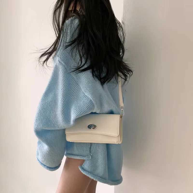 2025 Autumn Korean Style Long Sweater Loose Thin Sweater Sweet V-neck Pleated Blue Knitted Pullover Casual Womens Knitwear 99 XJ250819