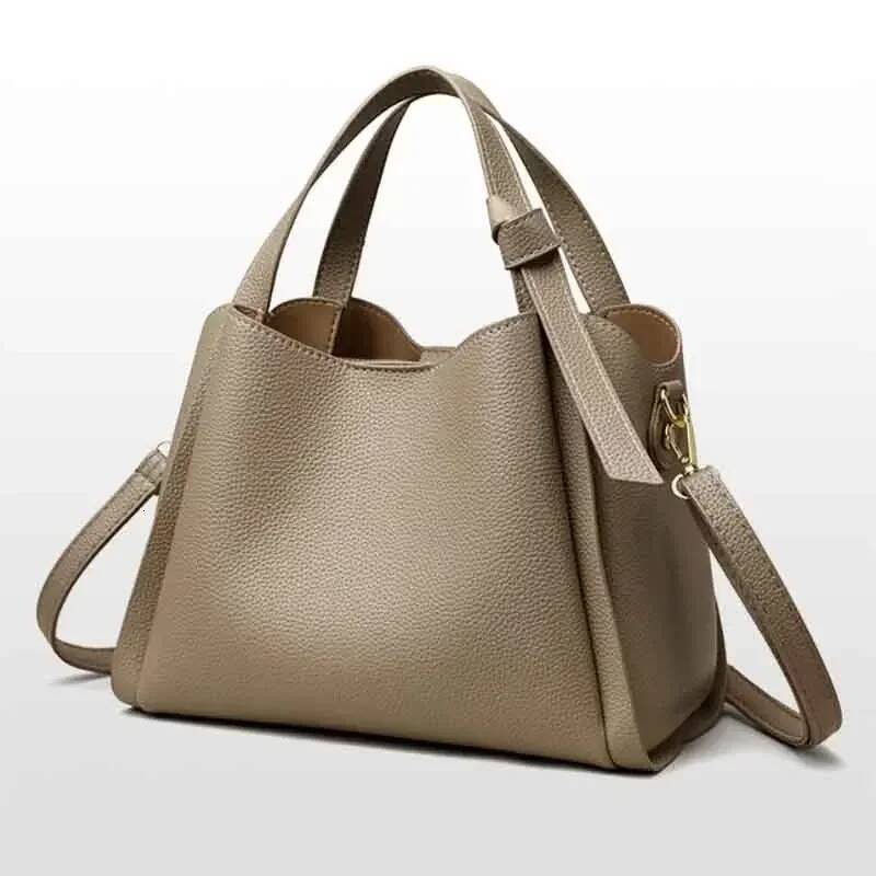 Bucket Shoulder Versatile Women Designer PU Leather Messenger Crossbody Bags Ladies Casual Solid Color Purse Handbag