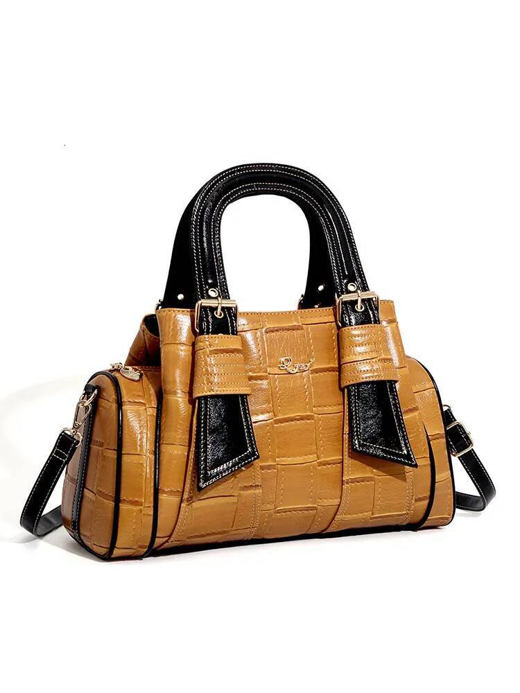 QJBY Designer Brand High Quality Woven Leather Handbag For Women Large Capacity Multi-Layer 2024 New In Crossbody Bags