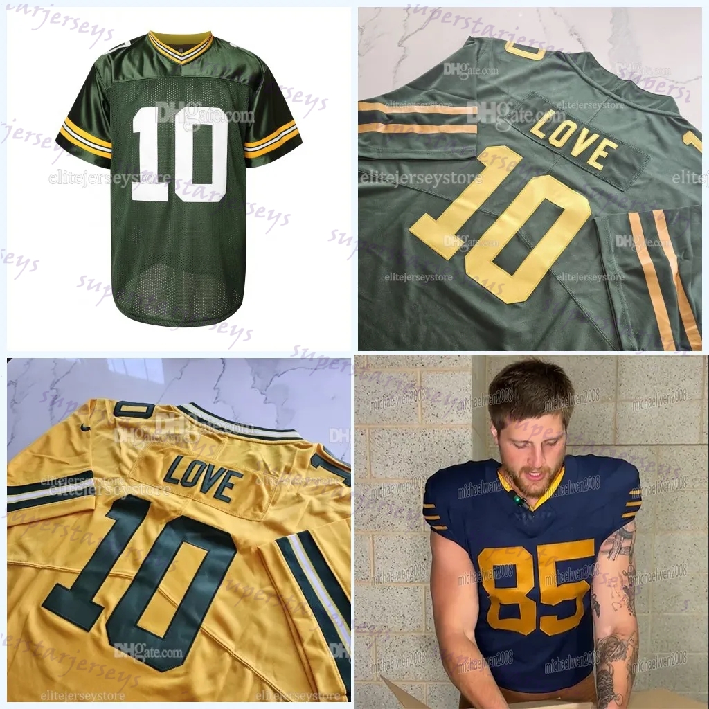 Personalized Football 2025 NEW Jersey 10 Love Matthew Golden Josh Jacobs Tucker Kraft Xavier McKinney Jayden Reed Romeo Doubs Embroidered