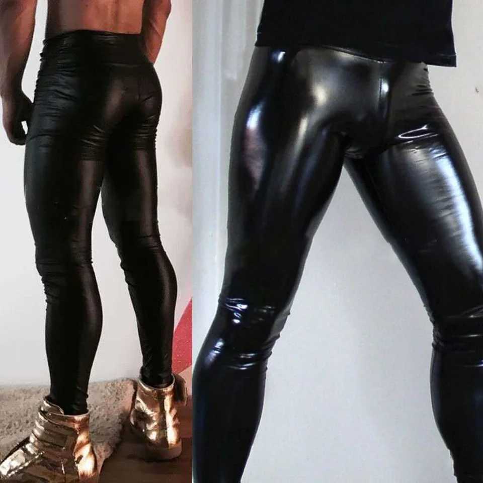 Fashion Stylish Legging Pants Trousers Faux Leather Long Slim Fit Durable Faux Leather Skinny Slim Fit W250819