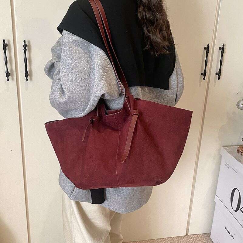 French Style Casual Tote Female Frosted Pu Leather Retro Shoulder Bags Business Bag For Women